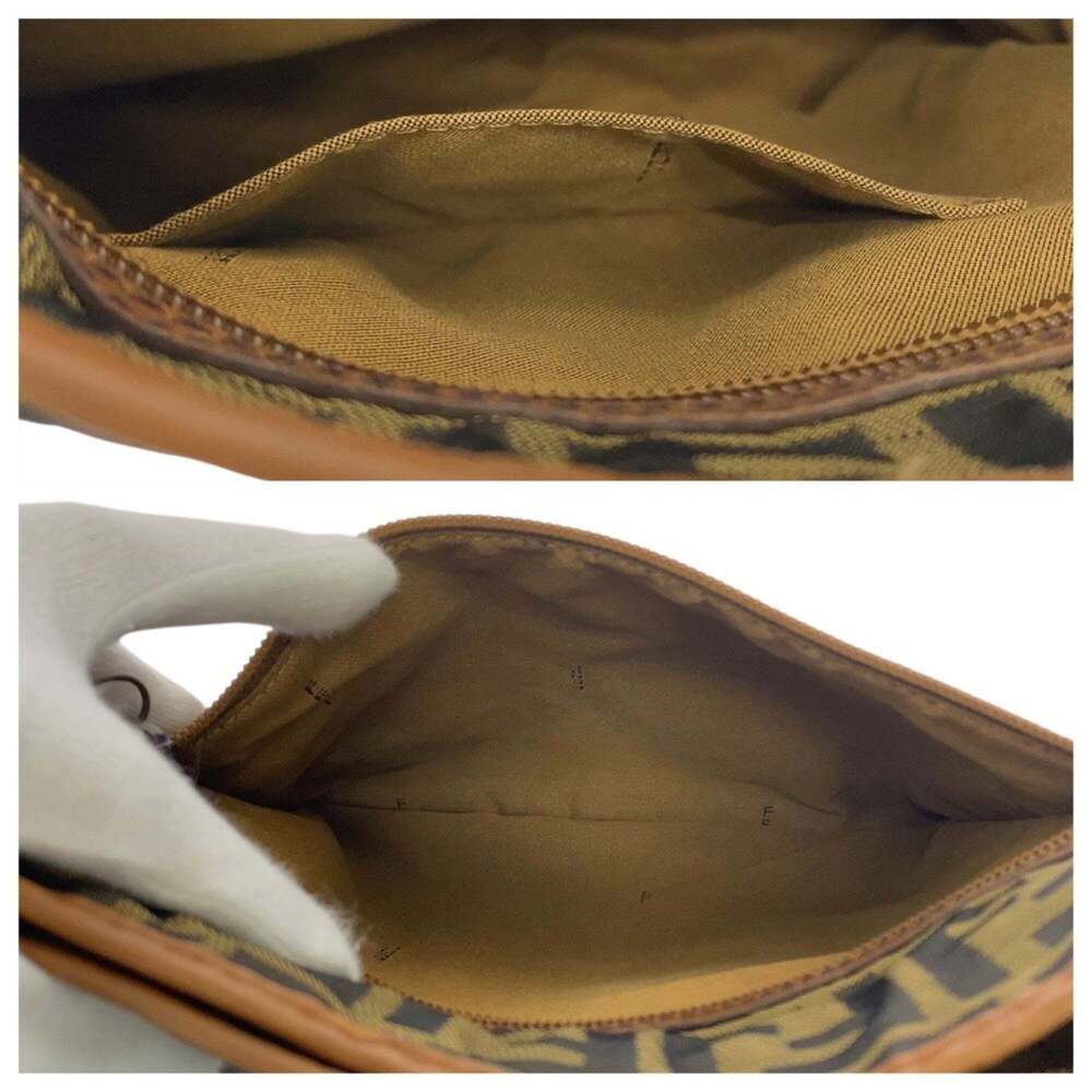 FENDI Brown Zucca Pochette Shoulder Bag - Picture 5 of 10